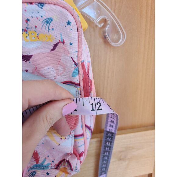 Planet Box Girls Pink Unicorn Rainbow Lunch Box Pouches School Field Trip Snack - Picture 7 of 8